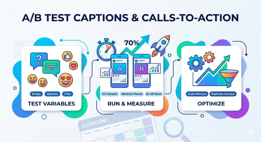 A/B Test Captions and Calls-to-Action
